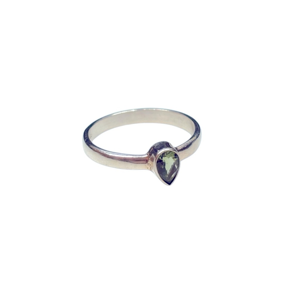 Sterling Silver Ring with Moldavite